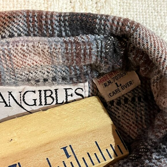 Men's Tangibles tight knit button down 90s Size L - Picture 3 of 9